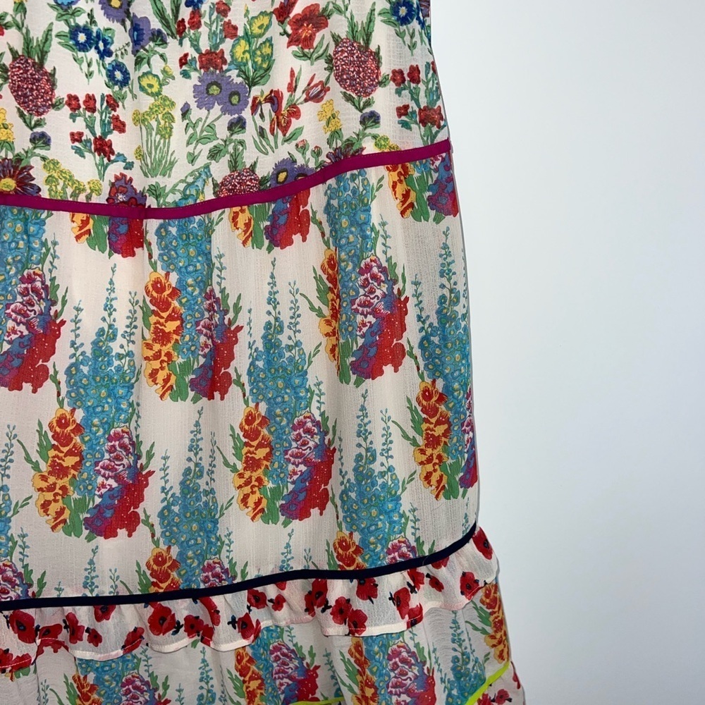 Anthropologie Lorraine Faaria Tiered Maxi Skirt Floral - Picture 15 of 16